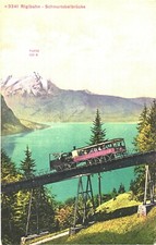 Rigi Switzerland Rigibahn Railway on Schnurtobel Bridge DB Postcard c.1910 picture