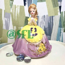Josef Originals Pansy Girl Porcelain Figurine Floral Cottagecore Vtg Romantic picture