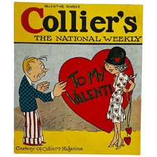 Vintage Collier's The National Weekly Magazine Valentines Day Card Courtesy Of picture