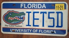 Vintage University of Florida Expired UF Gator Nation License Plate IET5D picture