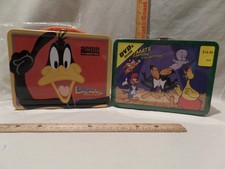VTG-nostalgic cartoon metal lunch boxes-lot of 2 picture