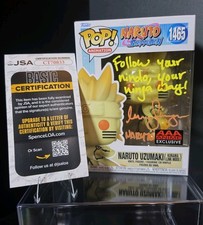 Funko Pop Naruto Uzumaki Kurama Link Mode #1465 Signed JSA CT70833 W/Hard Case picture