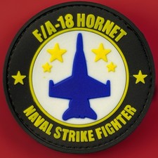 USAF NAVY McDonnell Douglas F/A-18 HORNET FIGHTER Military Hook And Loop Patch picture