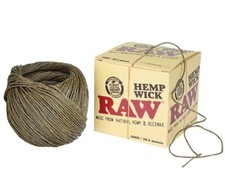 RAW HEMP WICK BALL - 100FT 1 PC BOXED natural unbleached hemp and beeswax picture
