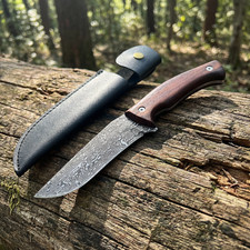 Vintage Damascus pattern Knife - 5cr steel material, Rosewood Handle picture