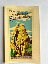 Vintage HOTEL BILY KUN LOKET Decal Czech Republic 3 1/2 X 4 picture