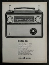 GENERAL ELECTRIC RADIO 17 TRANSISTOR ELECTRIC FM /AM VINTAGE PRINT AD 1964 picture