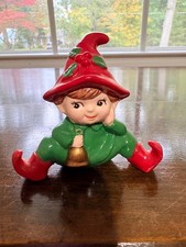 Vintage Lefton Christmas Elf With Bell Figurine 1950's Made in Japan Replacement picture