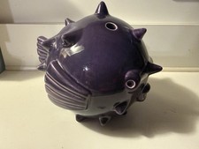 2006 Munktiki Purple Puffer Fish Tiki Bowl Mug Original Style w Straw Holes #172 picture