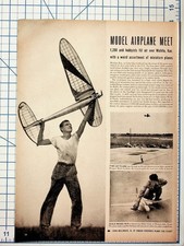 1940s-50s Wichita Kansas Model Airplane Meet Magazine Article Clipping picture