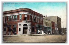 Main Square & Wilcoxson Bank CARROLLTON Missouri Antique Carroll County 1910s picture