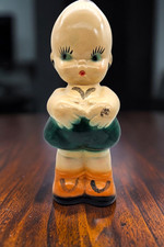 Vintage Chalkware Carnival Kewpie with Wings Glitter Near Mint 12
