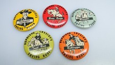 Vintage 50s Hopalong Cassidy Pins Saving Rodeo Buttons 5pc Pinback Lot picture