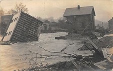 H61/ Akron Ohio RPPC Postcard c1913 Flood Disaster Homes North St 168 picture