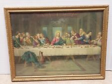 Vintage Framed The Last Supper Reliance Industries Christian Jesus Picture Art  picture