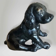 Vintage Mortens Studio Black Cocker Spaniel Puppy Dog Figurine Original Label picture