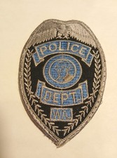 Vintage Obsolete Police Washington WA  Patch Eagle George Washington Silver Blue picture