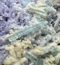 385 GM Tourmaline With kunzite And Lepidolite On Matrix From Skardu Pakistan s39 picture
