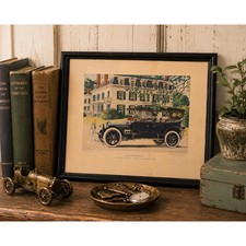 Vintage 1957 Leslie Saalburg 1916 Packard Touring Car Print L.I. Auto Museum picture
