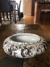 1980’s Brown And White Splatter ware Haeger Pottery Planter With Orig Tag picture