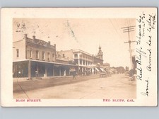 c1905 Main St Red Bluff California CA Street View Tehama County RPPC Real Photo picture