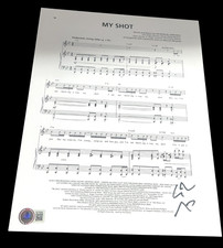 LIN MANUEL MIRANDA SIGNED AUTOGRAPH HAMILTON MY SHOT BECKETT BAS COA AUTO X2 picture