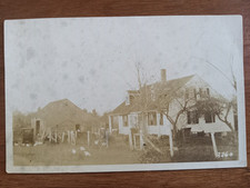 c1924 RPPC Farmhouses, Chester, Rockingham County, NH, car, chickens picture