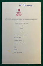Prince Vladimir Romanov Russian Imperial Izmailovsky Regiment Menu Signed 1959 picture