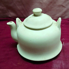 White Ceramic Matte Teapot w/ Lid & Handle, 8-Cup, Round, No Pattern picture