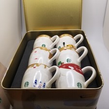 Starbuck Boxed Set All That Sparkles  6 Demitasse Cups Taiwan Cities 2014 New  picture