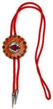 Handmade Leather Vigil Bolo Tie Takoda Lodge 146 Glacier's Edge Council WI picture