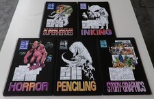 Joe Kubert's World Of Cartooning HC SET OF 5 Horror Inking Heroes Penciling + 1 picture