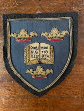 Rare Vintage Fine Craftsmanship Oxford University Bullion Blazer Badge picture