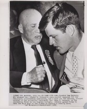 1960 Sam Rayburn Ted Kennedy Los Angeles Convention Original Press Photo picture