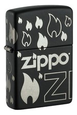 Zippo Design Black Matte with Chrome 48908 picture