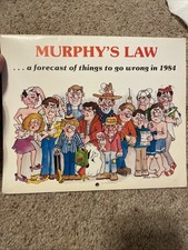 Vintage 1984 Murphy's Law Calendar Illustrated Sharon Green Cartoon Can Go Wrong picture