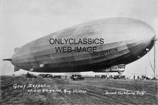 1929 GRAF ZEPPELIN AIRSHIP AROUND THE WORLD FLIGHT 8x12 PHOTO LOS ANGELES CALIF. picture