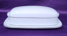 Noritake Ranier 6909 White Floral  1/4 Lb  Covered Butter - MINT and UNUSED picture