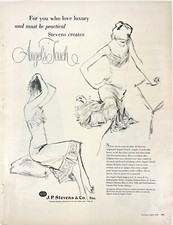 JP Stevens Angel's Touch Lingerie Macy's Luxury Vtg Advertising Magazine Ad 1957 picture