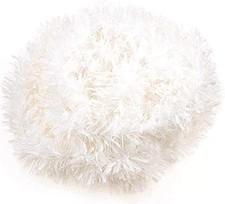 White Metallic Christmas Tinsel Garland 33 Ft picture