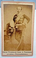 PRINDZ FRIEDRICH CARL V. PREUSSEM GENERAL FELDMARSCHALL VINTAGE CABINET PHOTO picture