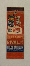 Rival Dog Food Chicago Illinois Vintage Matchbook Cover 36B picture