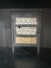 Vintage Cracker Barrel Cast Iron Pie Safe W Pies & More picture