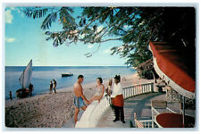 1965 Beach at The Colony Club St. James Barbados West Indies Posted Postcard picture