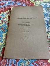 1908 Address To BERKS COUNTY Teachers  Institute Pennsylvania Louis Richards picture