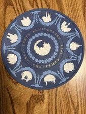 Wedgwood 10th Anniversary Windsor Castle Dark Blue Gold Lettering '69 Christmas picture