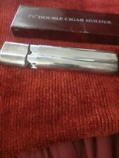 vintage silver plated Double Cigar Holder picture