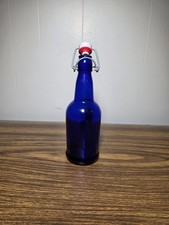EZ Cap 16 oz. cobalt blue glass bottles with swing-top lids picture