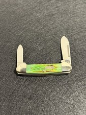 Case XX Butterbean Small Canoe Knife Burnt Green Lizard Skin W/ Box picture
