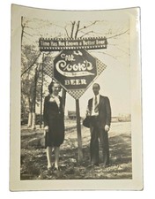 Vintage 1940s Photo Lot 3 Oertel's 92 Falls City Cook's Beer Sign Billboard KY picture